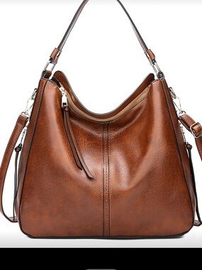 Classic Brown Leather Hobo Bag - Women